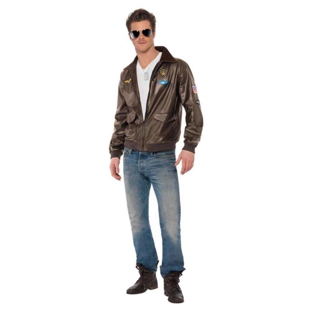Top Gun Unisex Adult Costume Jacket / Brown